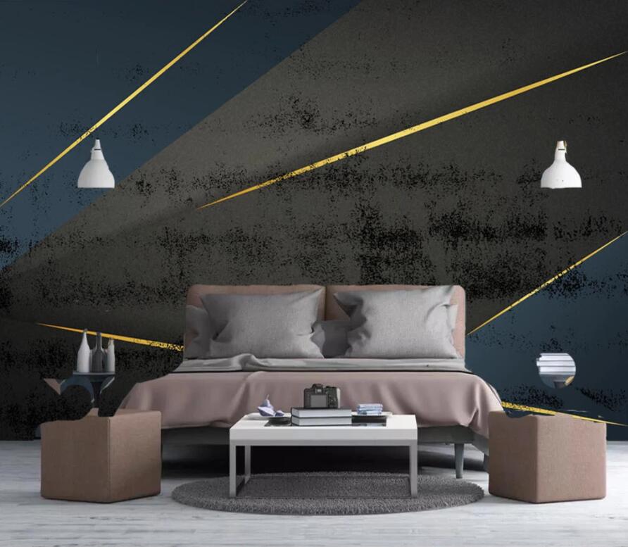 3D Golden Lines 1922 Wall Murals Wallpaper AJ Wallpaper 2 