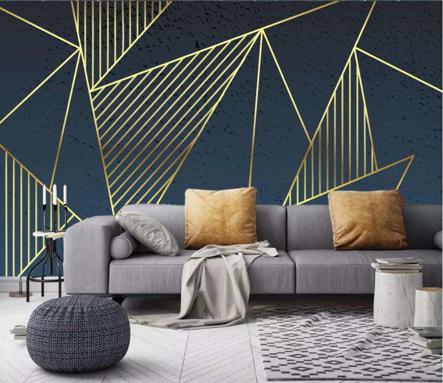 3D Golden Triangle 1855 Wall Murals Wallpaper AJ Wallpaper 2 