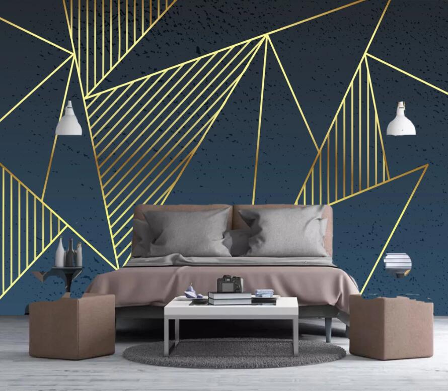 3D Golden Triangle 1855 Wall Murals Wallpaper AJ Wallpaper 2 