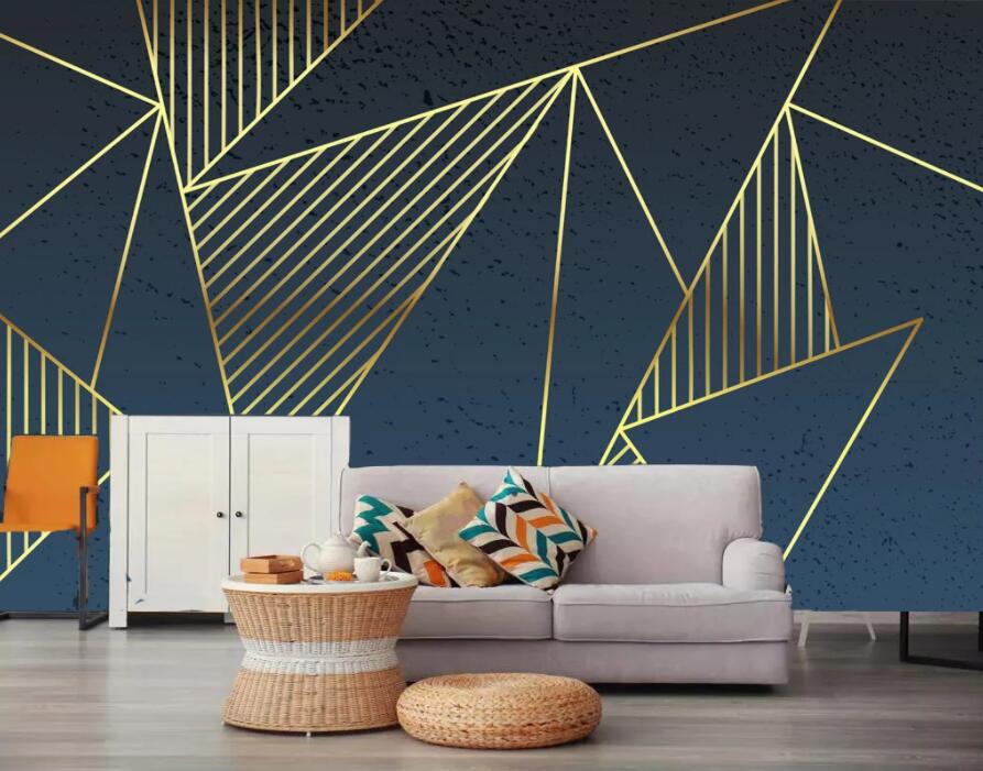 3D Golden Triangle 1855 Wall Murals Wallpaper AJ Wallpaper 2 