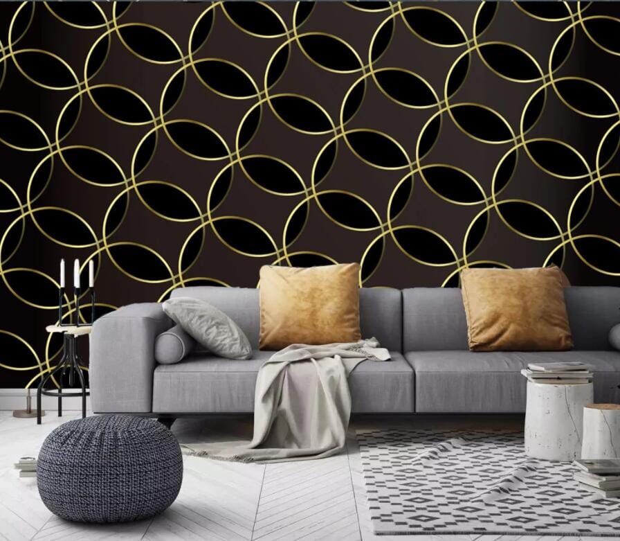 3D Golden Circle 2953 Wall Murals Wallpaper AJ Wallpaper 2 
