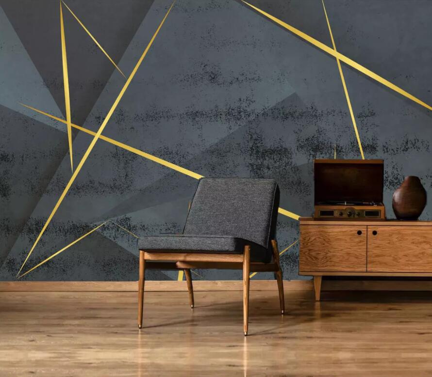 3D Golden Lines 1913 Wall Murals Wallpaper AJ Wallpaper 2 