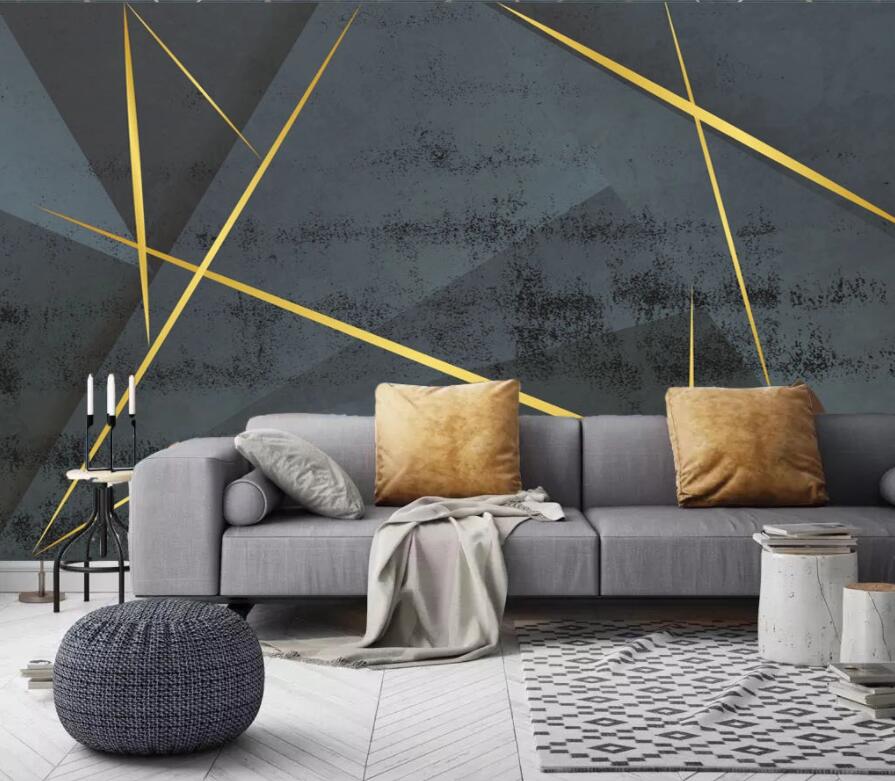 3D Golden Lines 1913 Wall Murals Wallpaper AJ Wallpaper 2 