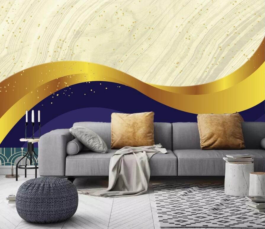 3D Gold Pattern 2883 Wall Murals Wallpaper AJ Wallpaper 2 