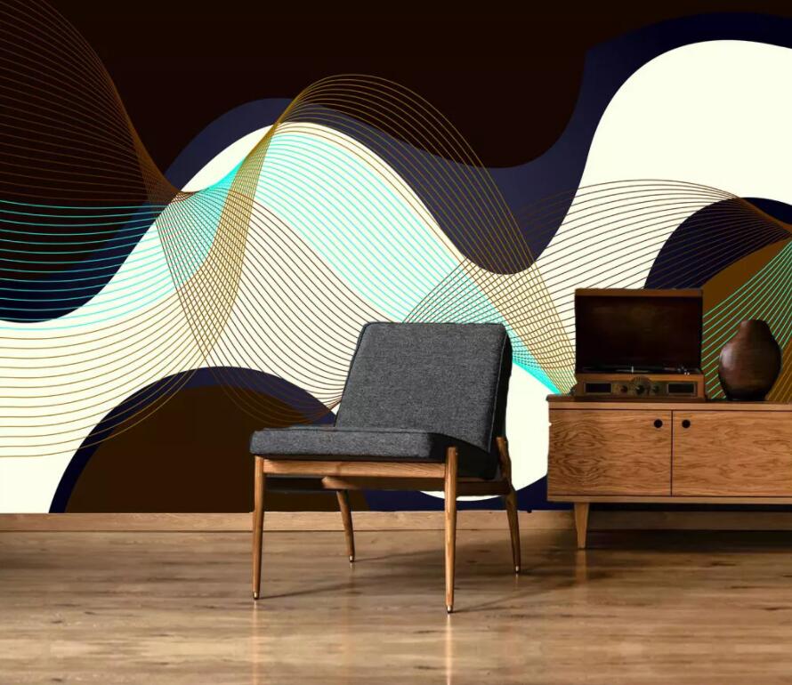 3D Golden Wave 2003 Wall Murals Wallpaper AJ Wallpaper 2 