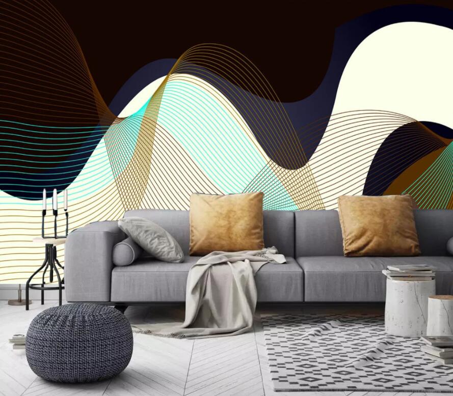 3D Golden Wave 2003 Wall Murals Wallpaper AJ Wallpaper 2 
