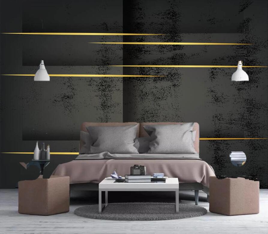 3D Golden Lines 1925 Wall Murals Wallpaper AJ Wallpaper 2 