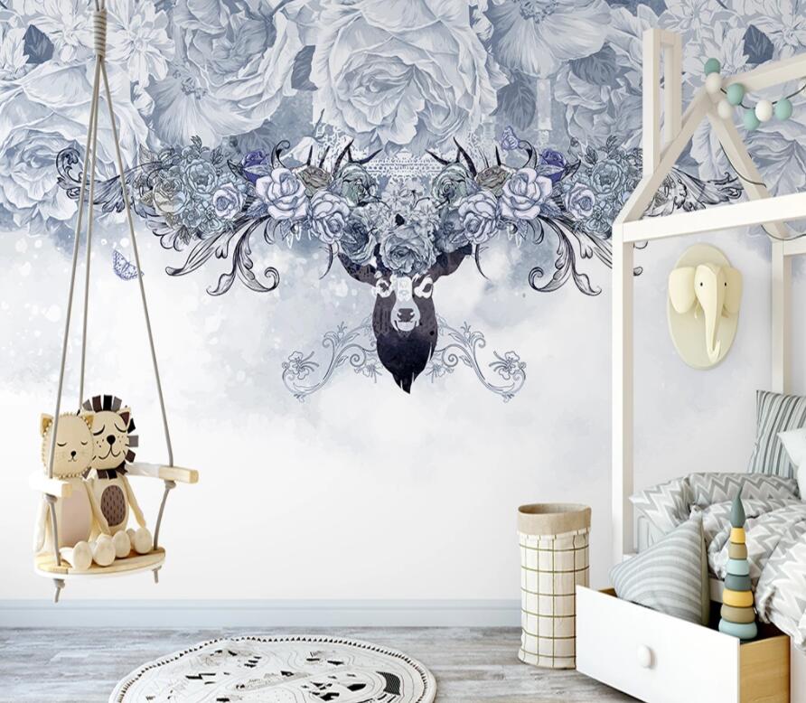 3D Deer Head 1518 Wall Murals Wallpaper AJ Wallpaper 2 