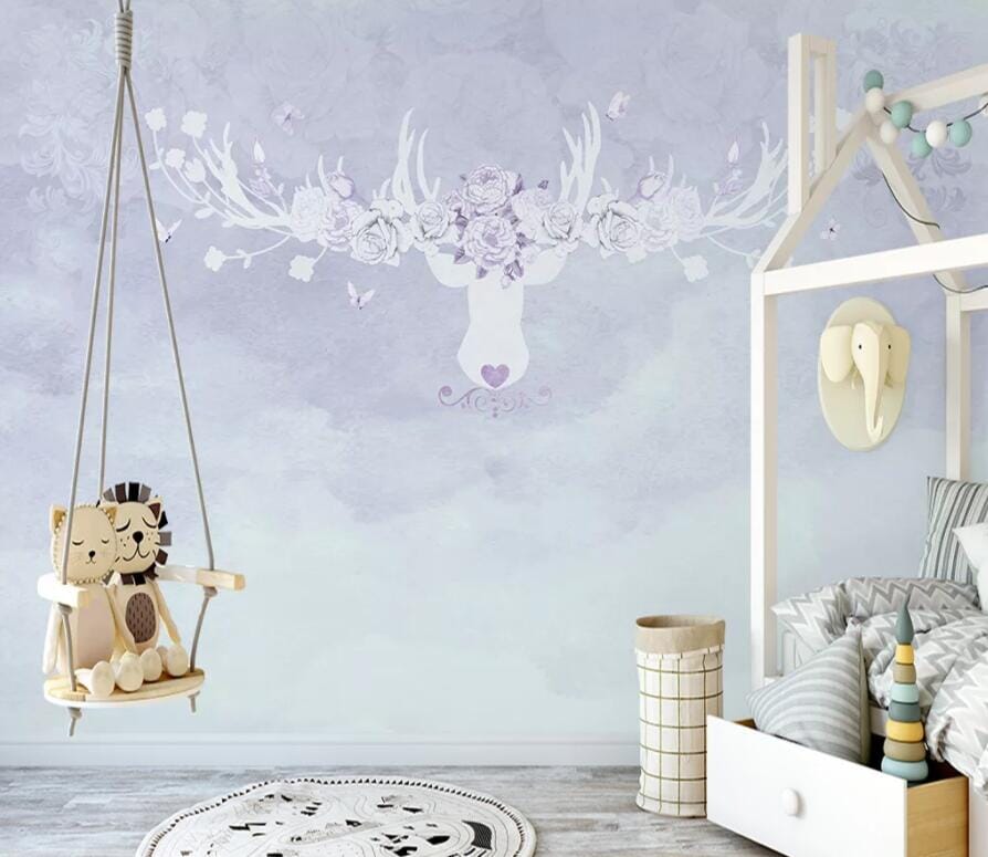 3D White Deer 2548 Wall Murals Wallpaper AJ Wallpaper 2 
