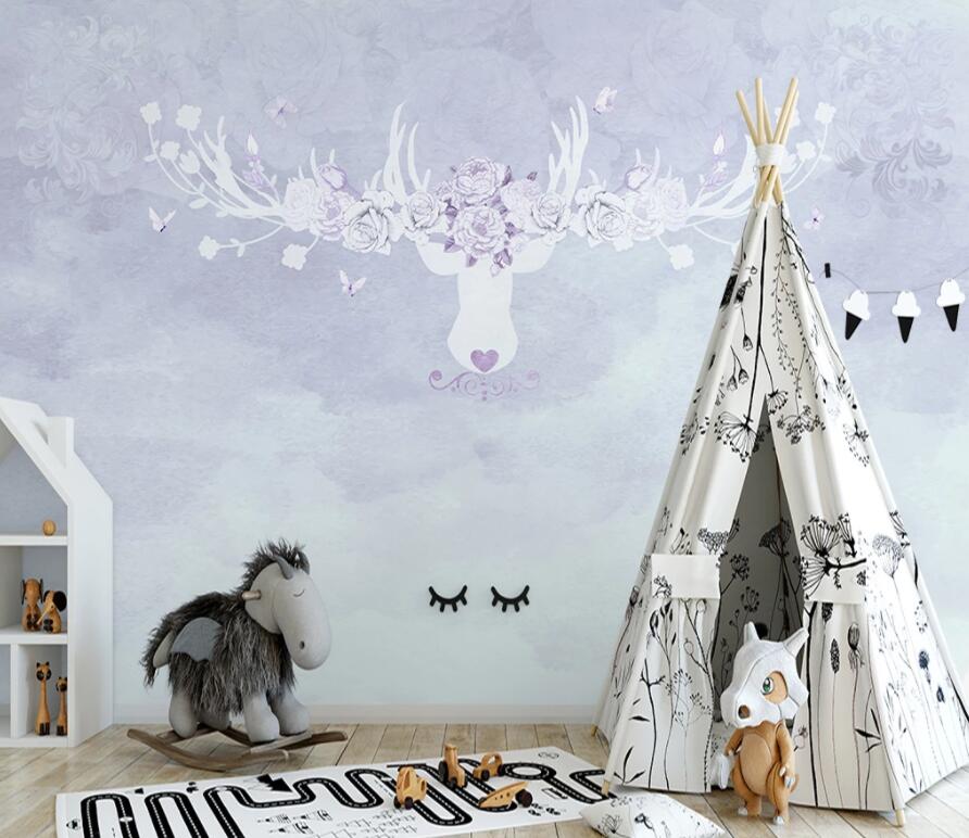 3D Deer Head 1516 Wall Murals Wallpaper AJ Wallpaper 2 