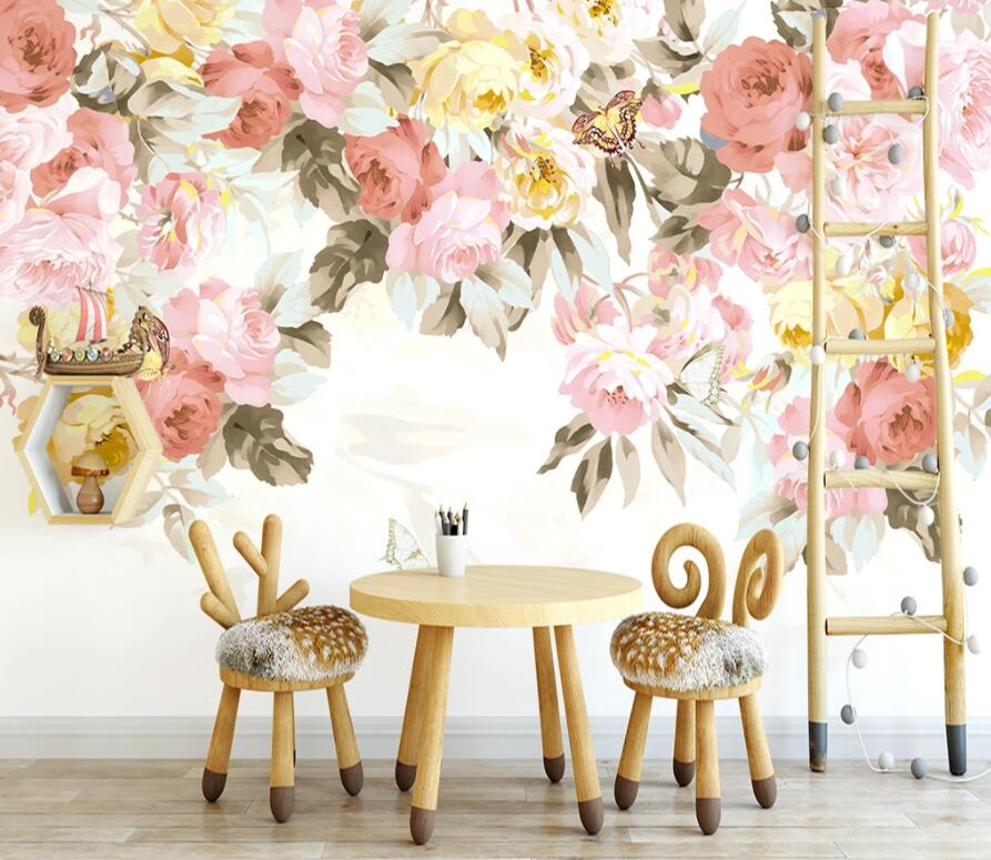 3D Colored Flowers 1507 Wall Murals Wallpaper AJ Wallpaper 2 
