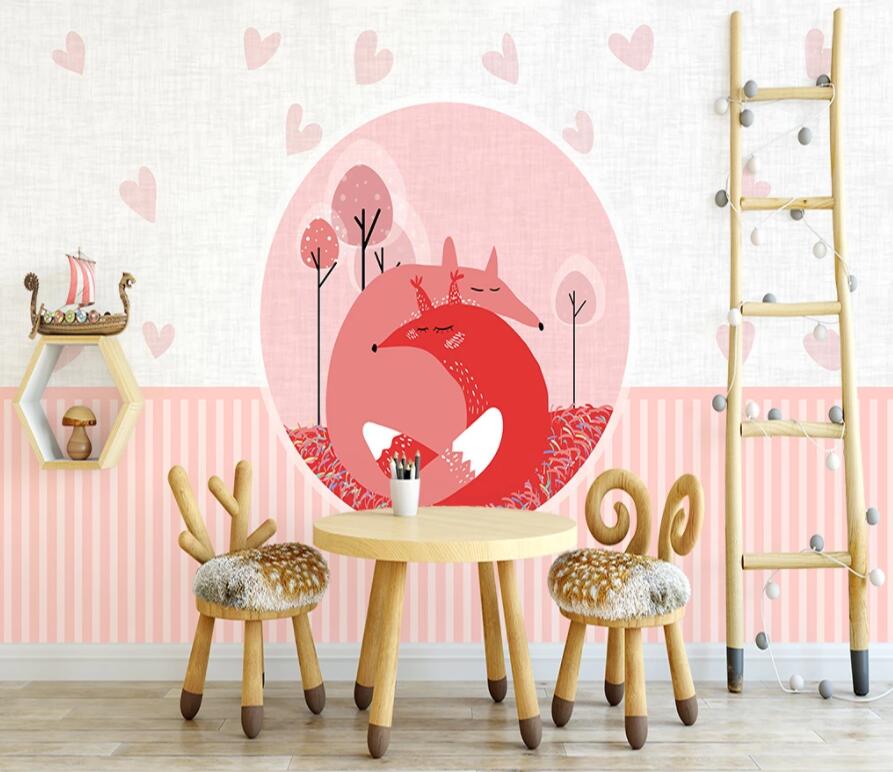 3D Kangaroo Pink 1503 Wall Murals Wallpaper AJ Wallpaper 2 