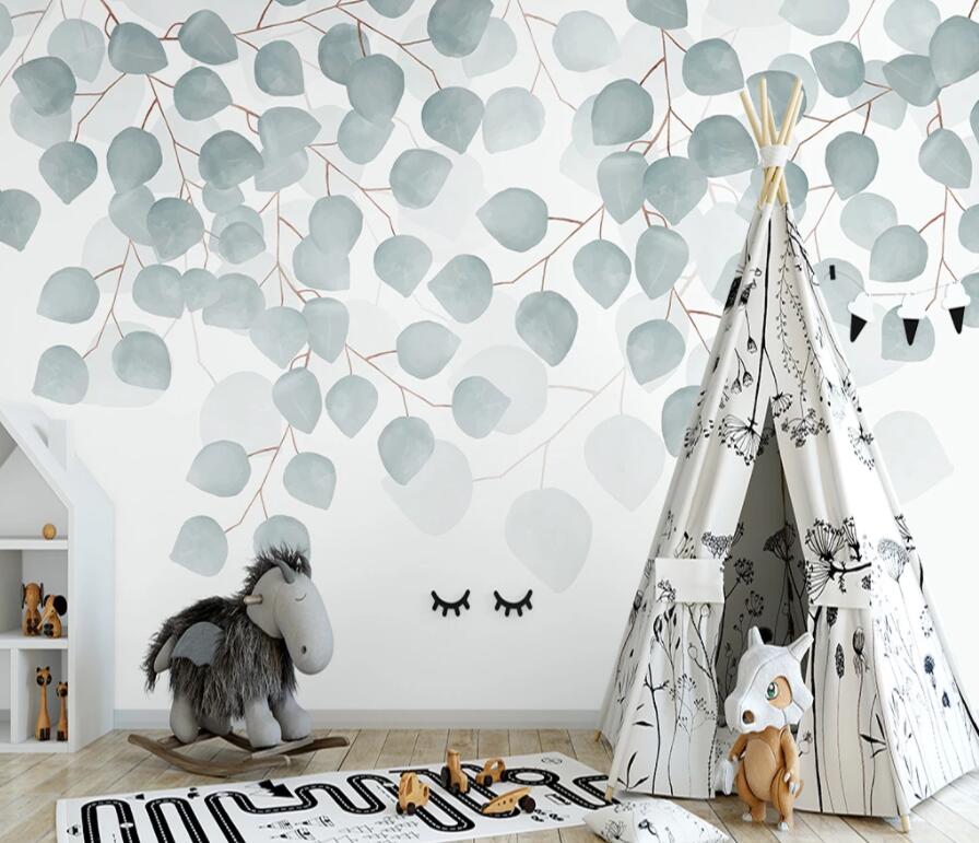 3D Green Leaf 1489 Wall Murals Wallpaper AJ Wallpaper 2 