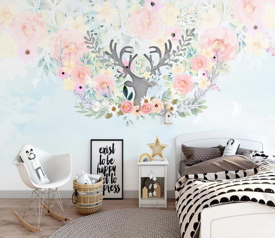 3D Colored Flowers 1487 Wall Murals Wallpaper AJ Wallpaper 2 