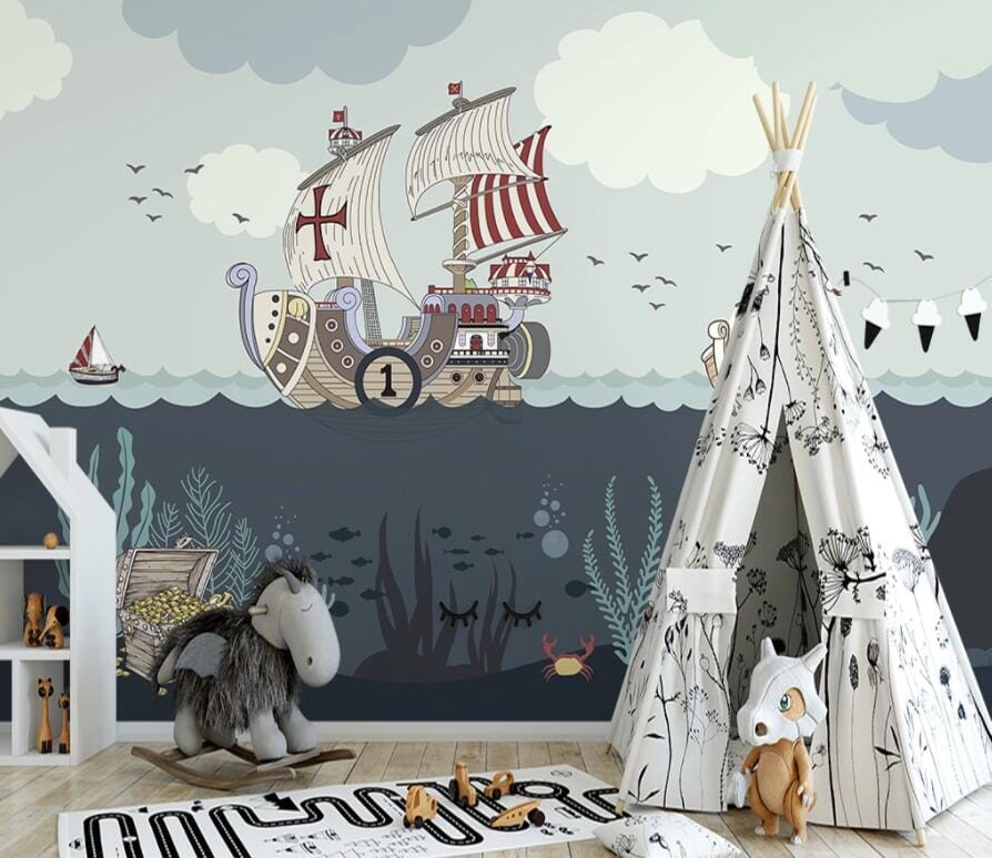 3D Sea Sailing 2519 Wall Murals Wallpaper AJ Wallpaper 2 