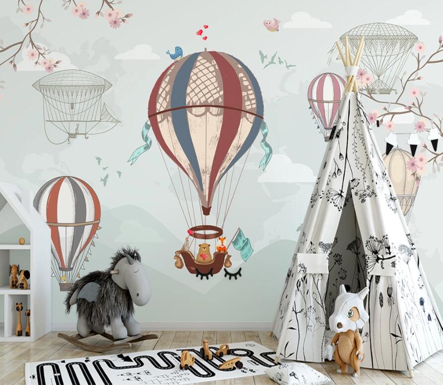 3D Hot Air Balloon 1478 Wall Murals Wallpaper AJ Wallpaper 2 