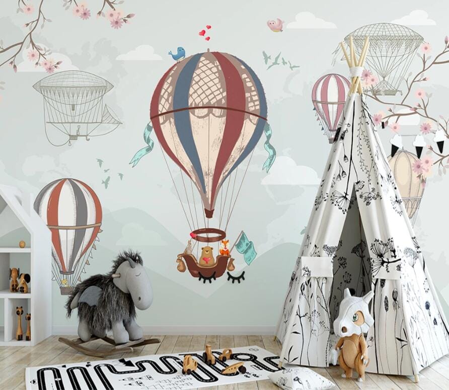 3D Hot Air Balloon 2517 Wall Murals Wallpaper AJ Wallpaper 2 