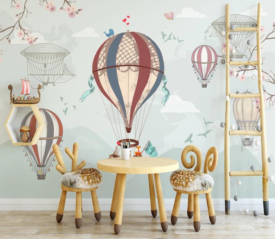 3D Hot Air Balloon 1478 Wall Murals Wallpaper AJ Wallpaper 2 
