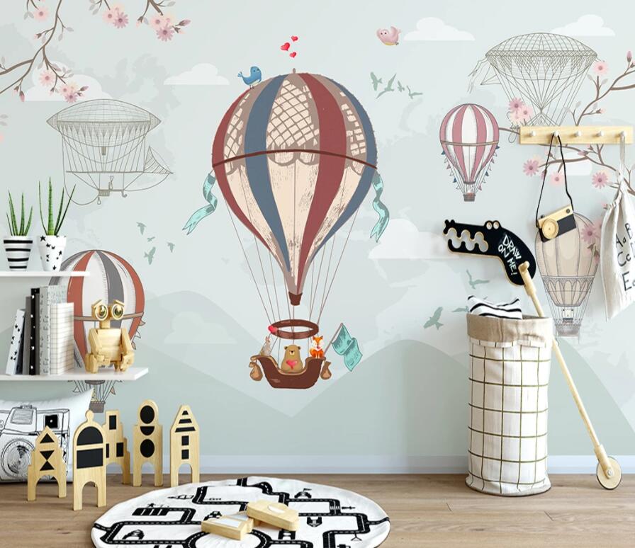 3D Hot Air Balloon 1478 Wall Murals Wallpaper AJ Wallpaper 2 