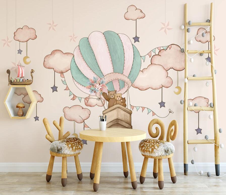 3D Bear Balloon 1473 Wall Murals Wallpaper AJ Wallpaper 2 