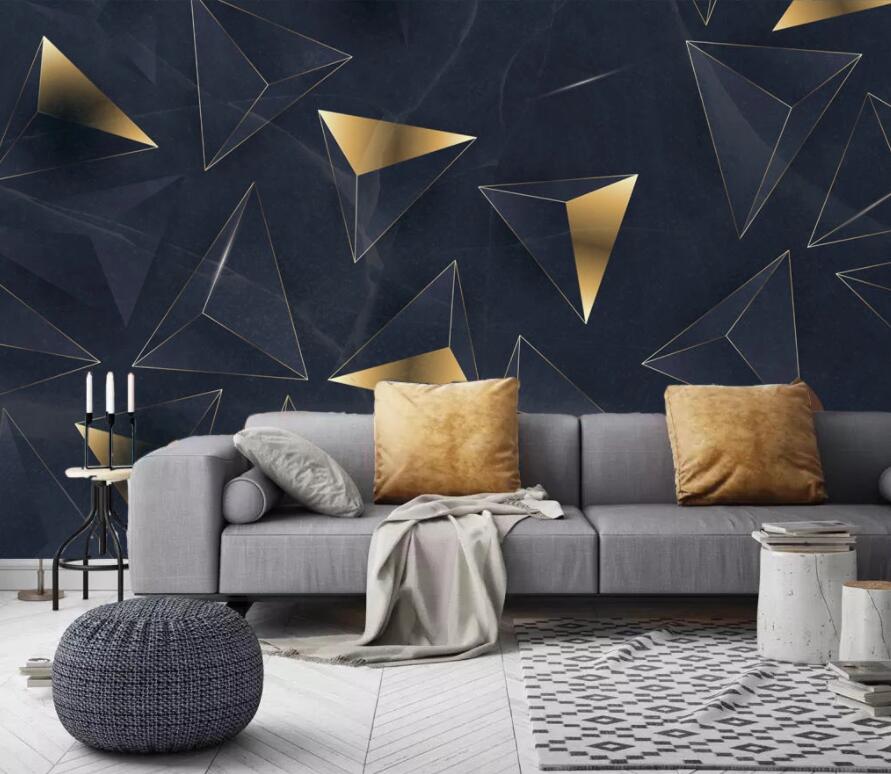 3D Golden Triangle 1851 Wall Murals Wallpaper AJ Wallpaper 2 