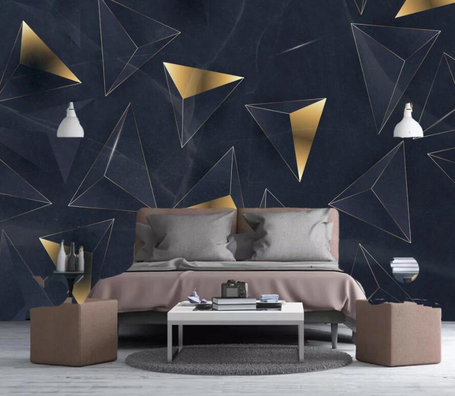 3D Golden Triangle 1851 Wall Murals Wallpaper AJ Wallpaper 2 