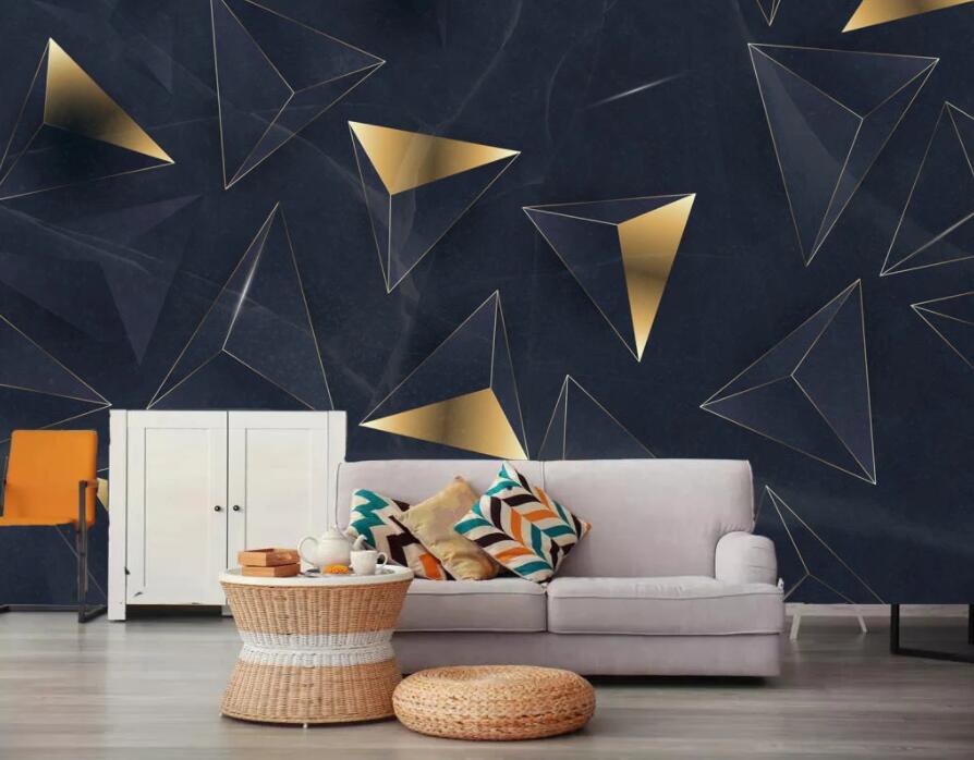 3D Golden Triangle 1851 Wall Murals Wallpaper AJ Wallpaper 2 