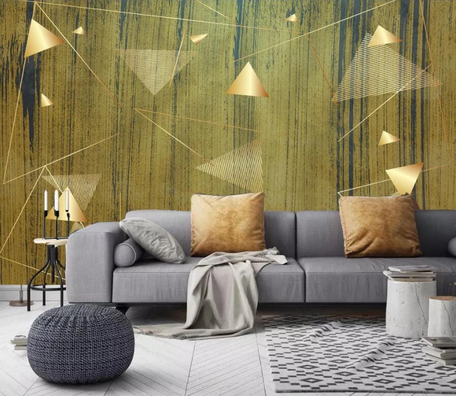 3D Golden Triangle 2873 Wall Murals Wallpaper AJ Wallpaper 2 