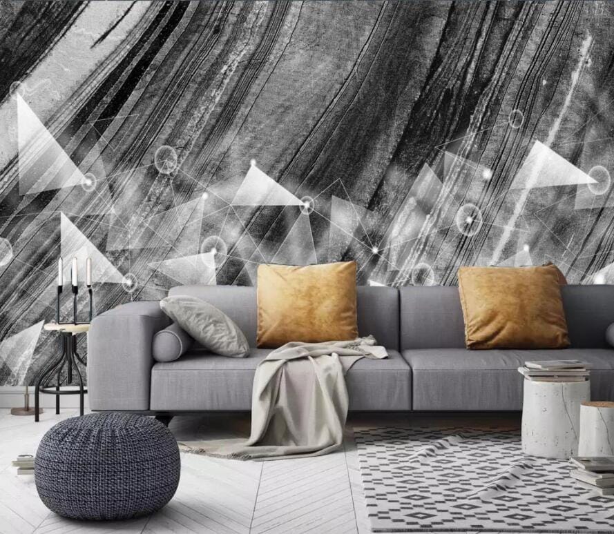3D Grey Triangle 2877 Wall Murals Wallpaper AJ Wallpaper 2 