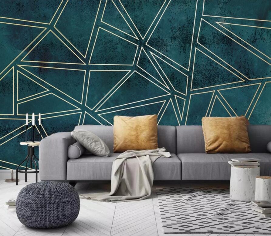 3D Golden Lines 2853 Wall Murals Wallpaper AJ Wallpaper 2 