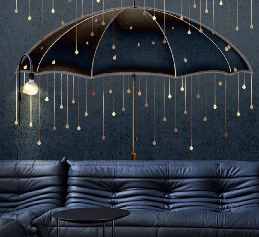 3D Golden Umbrella 2585 Wall Murals Wallpaper AJ Wallpaper 2 