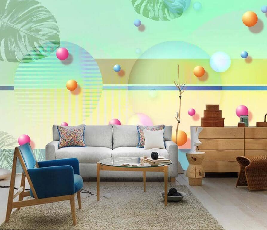 3D Colored Balls 1837 Wall Murals Wallpaper AJ Wallpaper 2 