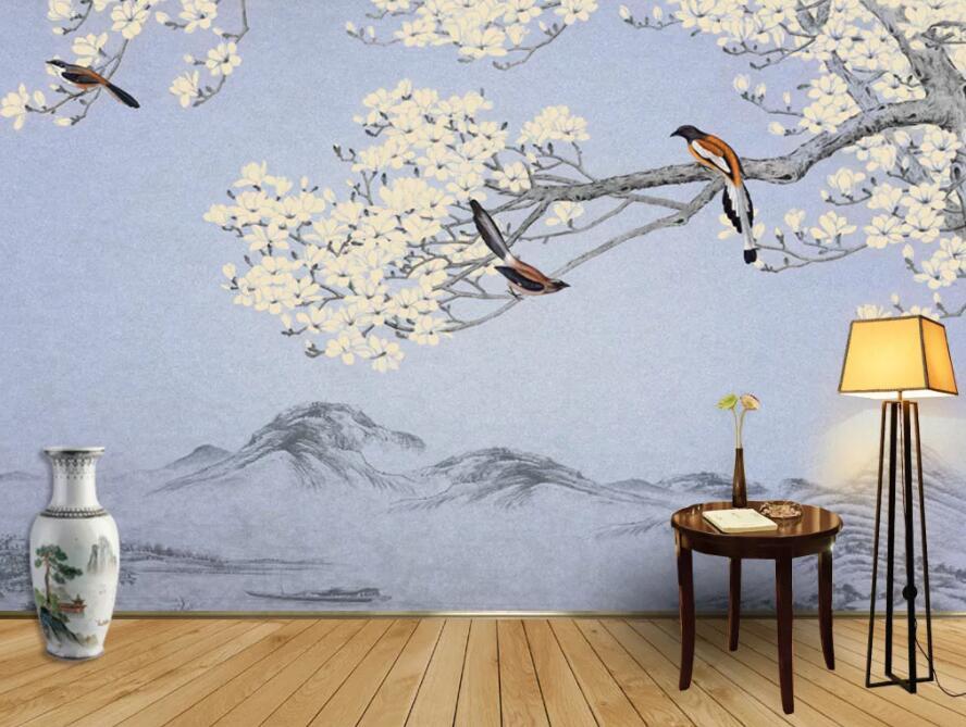 3D Branch Bird 1112 Wall Murals Wallpaper AJ Wallpaper 2 