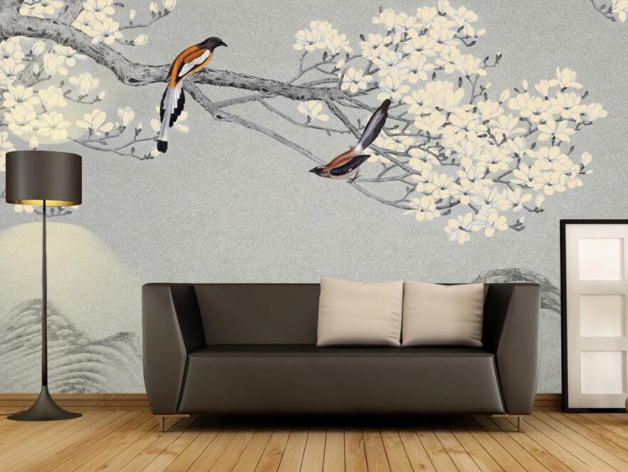 3D Branch Bird 1112 Wall Murals Wallpaper AJ Wallpaper 2 