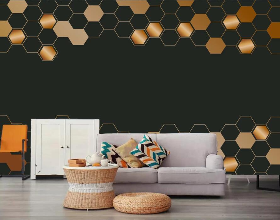 3D Golden Diamond 1854 Wall Murals Wallpaper AJ Wallpaper 2 