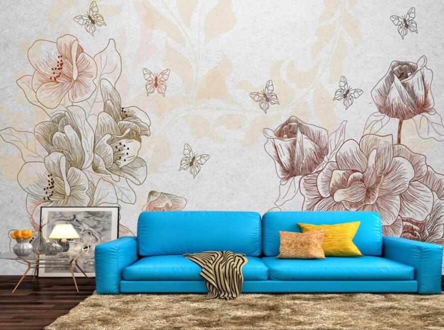 3D Flower 1104 Wall Murals Wallpaper AJ Wallpaper 2 