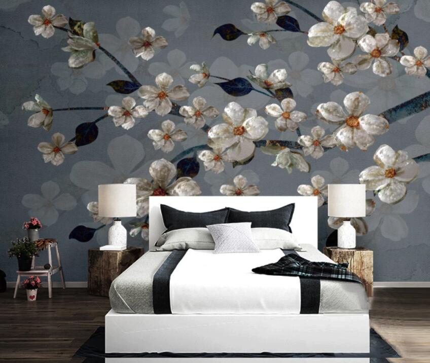 3D Flower Branch 1484 Wall Murals Wallpaper AJ Wallpaper 2 