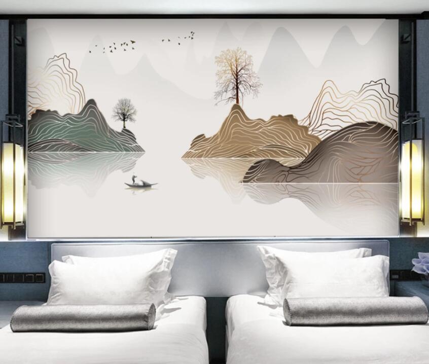 3D Mountain River 1921 Wall Murals Wallpaper AJ Wallpaper 2 
