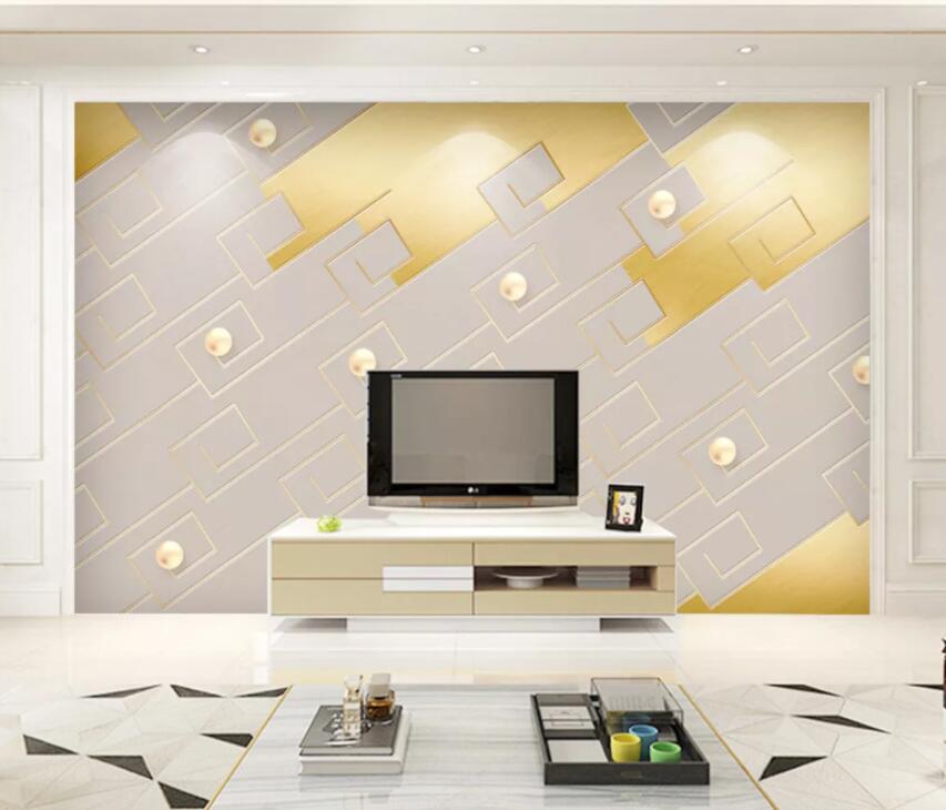 3D Golden Lines 1920 Wall Murals Wallpaper AJ Wallpaper 2 