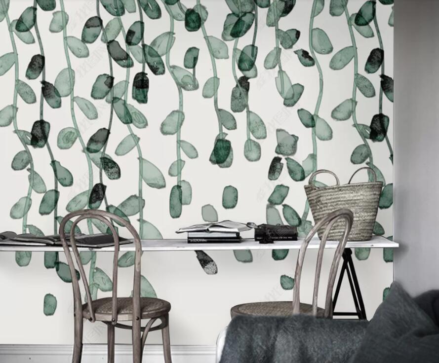 3D Green Leaf 1876 Wall Murals Wallpaper AJ Wallpaper 2 