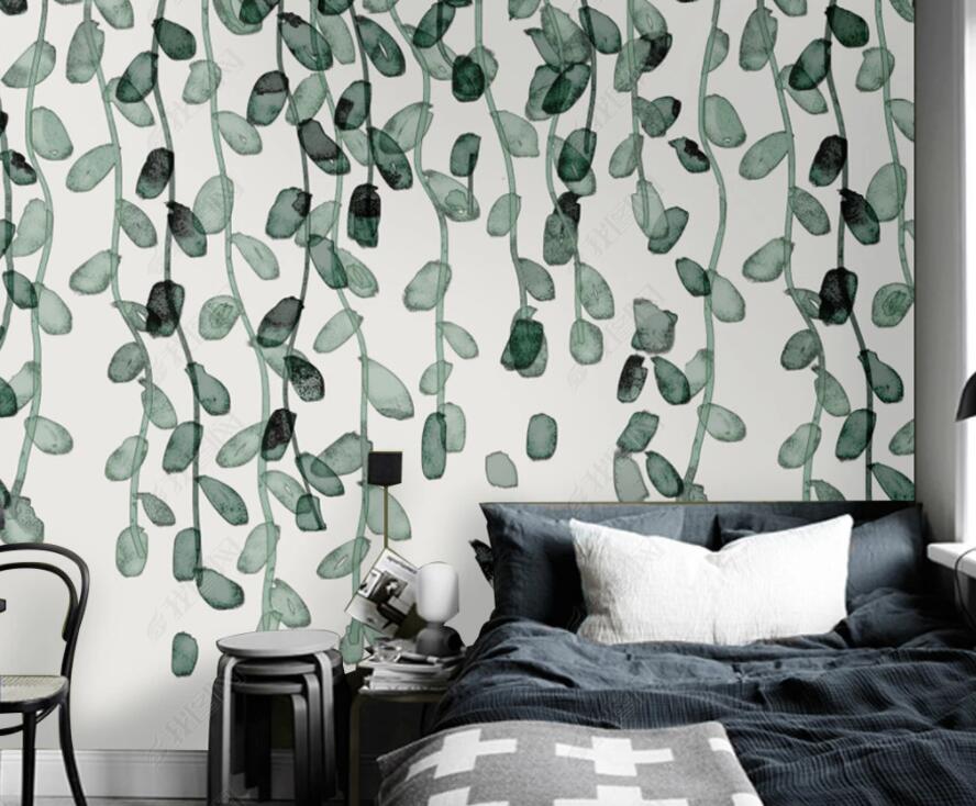 3D Green Leaf 1876 Wall Murals Wallpaper AJ Wallpaper 2 