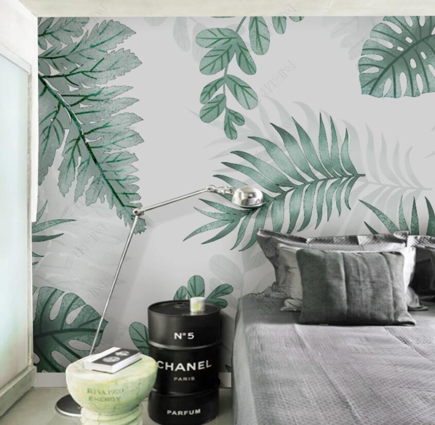 3D Green Leaf 1860 Wall Murals Wallpaper AJ Wallpaper 2 