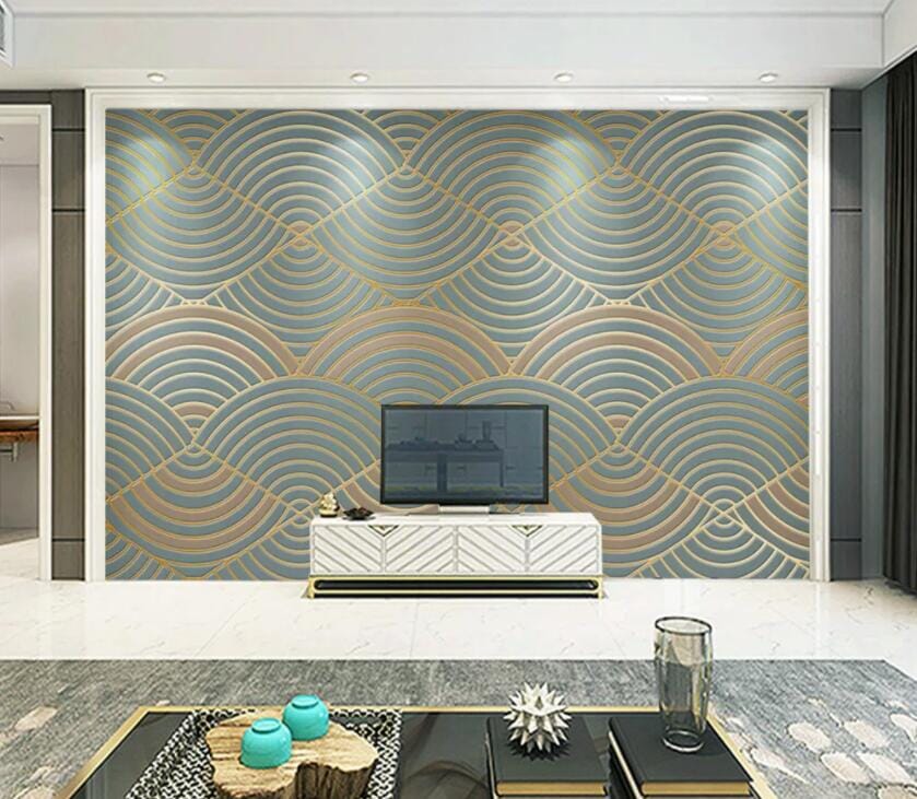 3D Wave Pattern 2414 Wall Murals Wallpaper AJ Wallpaper 2 