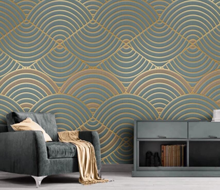 3D Wave Pattern 2414 Wall Murals Wallpaper AJ Wallpaper 2 