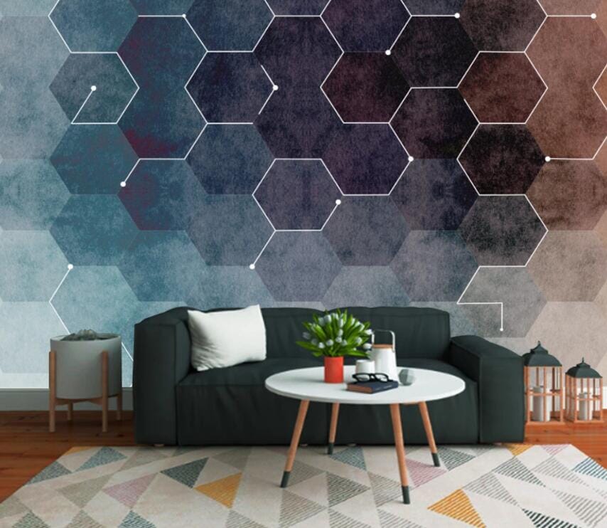 3D Deep Mountain Rhombus 2404 Wall Murals Wallpaper AJ Wallpaper 2 
