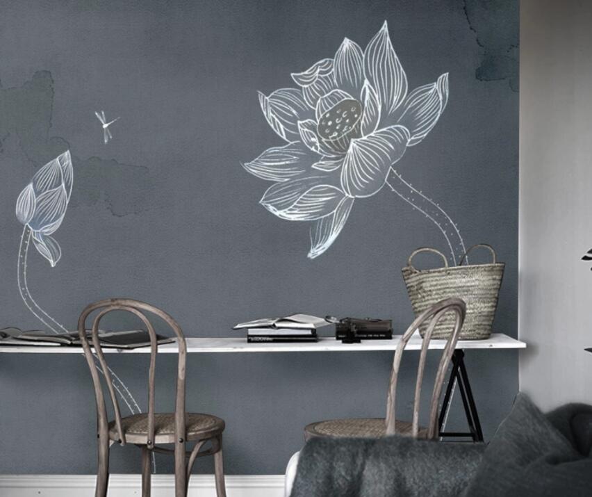 3D Lotus 1061 Wall Murals Wallpaper AJ Wallpaper 2 