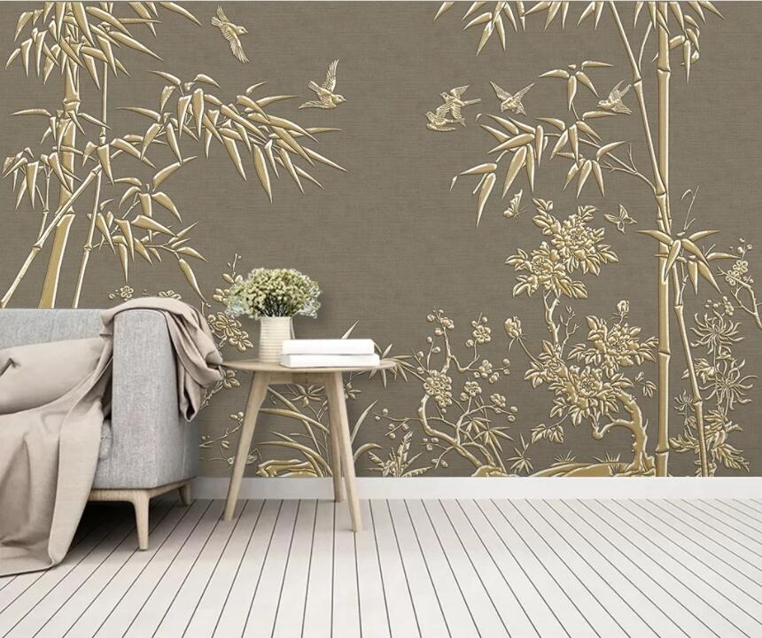 3D Bamboo Forest 1273 Wall Murals Wallpaper AJ Wallpaper 2 