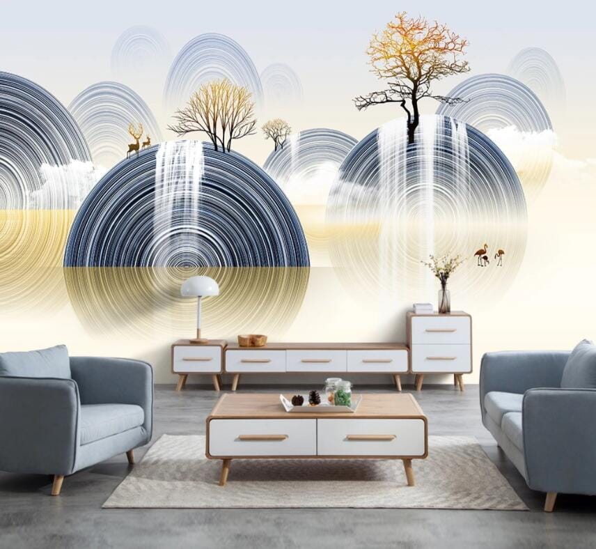 3D GoldenTree 2398 Wall Murals Wallpaper AJ Wallpaper 2 