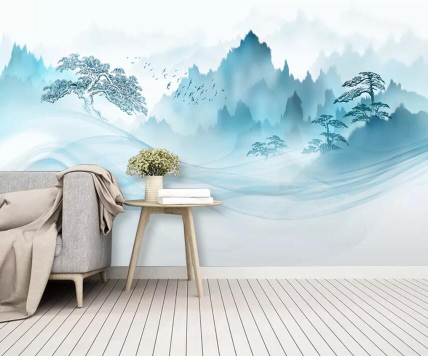 3D Blue Valley 2189 Wall Murals Wallpaper AJ Wallpaper 2 