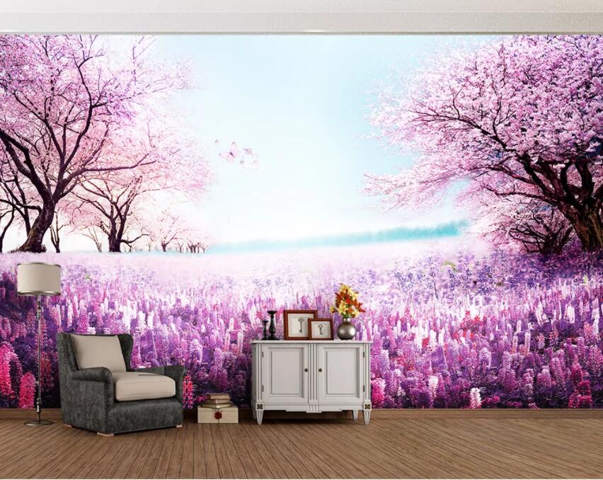 3D Purple Ocean 508 Wall Murals Wallpaper AJ Wallpaper 2 